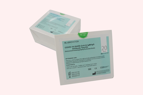 IVD Cassette CoV-19 Bộ xét nghiệm kháng thể IgG IgM Nhiệt độ bảo quản 2C đến 30C