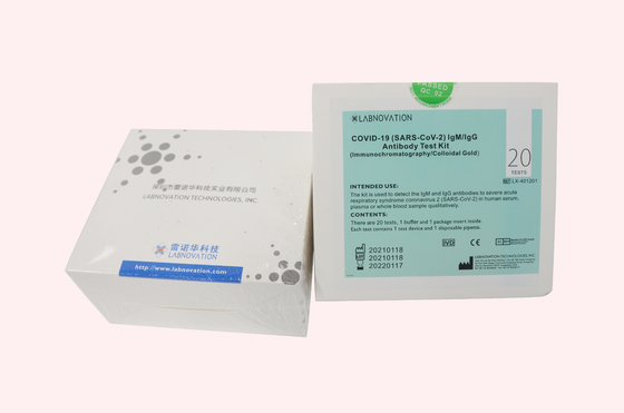 Bộ xét nghiệm kháng thể nhanh Labnovation CoV-19 IgG IgM 1 giọt 20ul