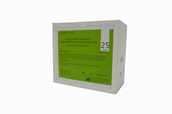 ISO13485 25 Xét nghiệm Bộ xét nghiệm kháng thể kháng nguyên sốt xuất huyết cho NS1 IgM IgG