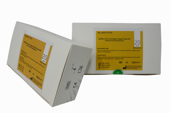 Bộ xét nghiệm chẩn đoán y tế chuyên nghiệp 20Tests / Kit Bộ xét nghiệm tăm bông nhanh SARS-CoV-2