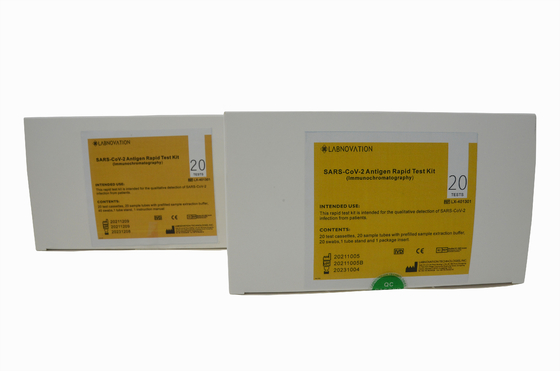 Bộ xét nghiệm chẩn đoán y tế chuyên nghiệp 20Tests / Kit Bộ xét nghiệm tăm bông nhanh SARS-CoV-2