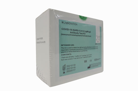 COVID-19 Bộ xét nghiệm nhanh kháng thể IgG IgM Sử dụng chuyên nghiệp 20 Kiểm tra xét nghiệm