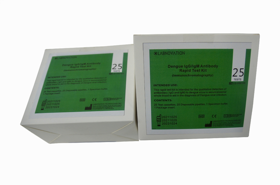 Bộ dụng cụ xét nghiệm nhanh kháng thể Dengue IgG IgM dùng một lần 25 xét nghiệm để sử dụng chuyên nghiệp
