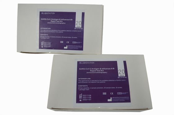 ISO 13485 Bộ xét nghiệm chuyên nghiệp cúm AB Bộ dụng cụ kháng nguyên gạc vết thương cúm