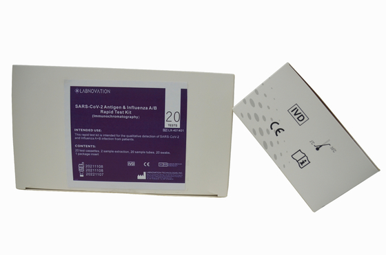 15 phút Bộ xét nghiệm kháng nguyên SARS-CoV-2 kháng nguyên cúm AB để phát hiện axit nucleic