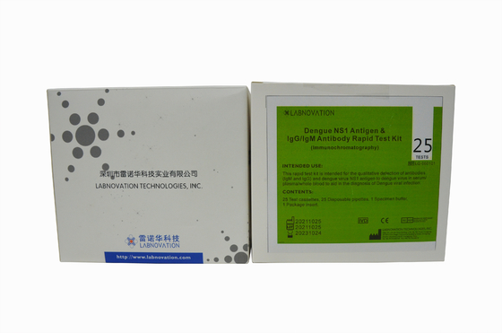 ISO13485 25 Xét nghiệm Bộ xét nghiệm kháng thể kháng nguyên sốt xuất huyết cho NS1 IgM IgG