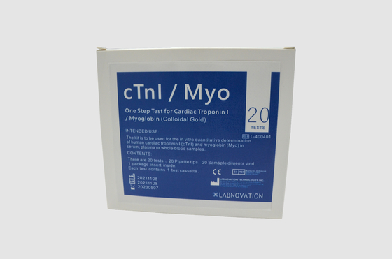 Bộ xét nghiệm CTnI Myo POCT huyết thanh tùy chỉnh 10 xét nghiệm đến 50 xét nghiệm